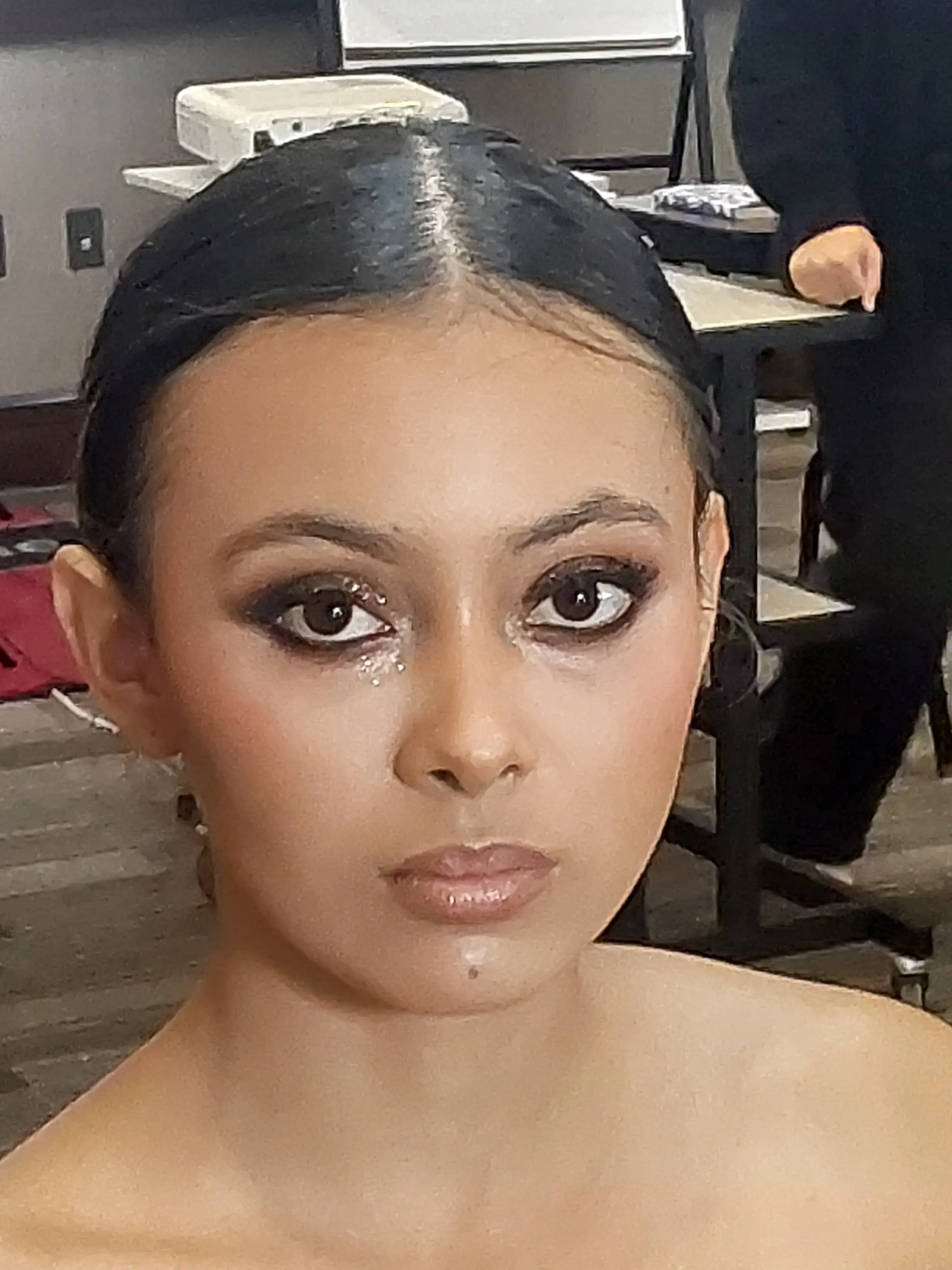 Modelo maquillada para evento